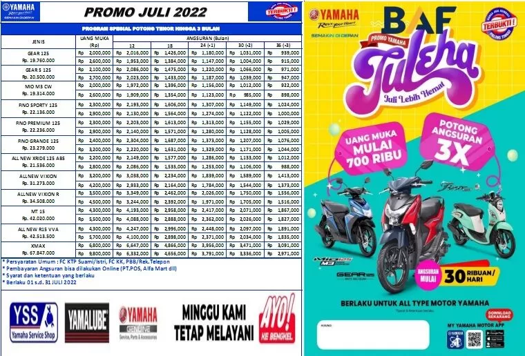 Promo brosur kredit terbaru Motor Yamaha Bone Webportal Marketing Sepeda Motor Indonesia